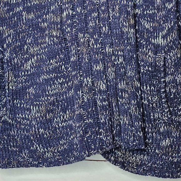 Anthropologie Yellow Bird Blue Draped Wrap Sunday Sweater - Picture 9 of 12